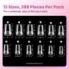 imageBeetles Gel Nail Kit EtchX Coffin Medium 288pcs 12 Sizes Nail Tips 3Pcs 15ml HEMAFree Nail Glue Top Coat amp Base Gel Set with Mini Lamp Press On Nail Long Lasting Extension DIY Set at Home13 Square Short 288pcs Etch X Nail Kit
