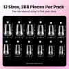 imageBeetles Gel Nail Kit EtchX Coffin Medium 288pcs 12 Sizes Nail Tips 3Pcs 15ml HEMAFree Nail Glue Top Coat amp Base Gel Set with Mini Lamp Press On Nail Long Lasting Extension DIY Set at Home24 Square Short 288pcs Etch X Nail Kit