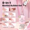 imageBeetles HEMA Free Builder Gel for Nails 3 Pcs Glitter Pink Builder Nail Gel with Gel Top and Base Coat Set for Gel Polish Long Lasting Strengthening Safe LowSensitivity Formula Nail Gifts for Women323 Pcs glitter Builder Nail Gel  Gel Top and Base