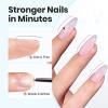 imageBeetles HEMAFREE amp TPO FREE Builder Nail GelPeach Skin 2 Colors Strengthening Nails Building Apex amp Extension Clear amp Jelly Nude Pink Builder Gels for Beginner DIY Salon at Home UV amp LED Lamp NeedC2HEMA  TPO FREE 2 PcsClear