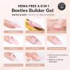 imageBeetles HEMAFREE amp TPO FREE Builder Nail GelPeach Skin 2 Colors Strengthening Nails Building Apex amp Extension Clear amp Jelly Nude Pink Builder Gels for Beginner DIY Salon at Home UV amp LED Lamp NeedClear  Jelly Nude Base Top Coat  Nail Lamp