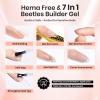 imageBeetles HEMAFREE amp TPO FREE Builder Nail GelPeach Skin 2 Colors Strengthening Nails Building Apex amp Extension Clear amp Jelly Nude Pink Builder Gels for Beginner DIY Salon at Home UV amp LED Lamp NeedB1HEMA FreeClear  Jelly Nude