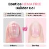 imageBeetles HEMAFREE amp TPO FREE Builder Nail GelPeach Skin 2 Colors Strengthening Nails Building Apex amp Extension Clear amp Jelly Nude Pink Builder Gels for Beginner DIY Salon at Home UV amp LED Lamp NeedHEMA FreeBase Top Coat  Builder Gel