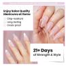 imageBeetles HEMAFREE amp TPO FREE Builder Nail GelPeach Skin 2 Colors Strengthening Nails Building Apex amp Extension Clear amp Jelly Nude Pink Builder Gels for Beginner DIY Salon at Home UV amp LED Lamp NeedB2HEMA FreeLight Purple  Glitter