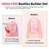 imageBeetles HEMAFREE amp TPO FREE Builder Nail GelPeach Skin 2 Colors Strengthening Nails Building Apex amp Extension Clear amp Jelly Nude Pink Builder Gels for Beginner DIY Salon at Home UV amp LED Lamp NeedA3HEMA FreeJelly Water Pink