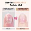 imageBeetles HEMAFREE amp TPO FREE Builder Nail GelPeach Skin 2 Colors Strengthening Nails Building Apex amp Extension Clear amp Jelly Nude Pink Builder Gels for Beginner DIY Salon at Home UV amp LED Lamp NeedClear  Jelly Nude Base Top Coat  Nail Lamp