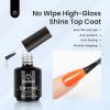 imageBeetles Hema Free Gel Top Coat 2Pcs 15ml  2026 Upgraded Formula Long Lasting No Wipe Top Coat UV LED Gel Polish for DIY at Home amp Salon Manicure0Clear Gel Top Coat 15ML