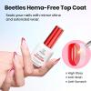 imageBeetles Hema Free Gel Top Coat 2Pcs 15ml  2026 Upgraded Formula Long Lasting No Wipe Top Coat UV LED Gel Polish for DIY at Home amp Salon Manicure1 Pcs 15ml HemaFree Gel Top Coat