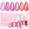 imageBeetles Pink Nail Polish Set  Hearts Aflutter 6 Colors Hot Pink Red Quick Dry Light Pink Spring Nails Polish Set Salon Long Lasting Glitter Gifts for Her0Hearts Aflutter