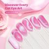 imageBeetles Sweet Crush Glow Pink Cat Eye Gel Nail Polish  15ML Valentines Gel Polish Glitter Pink Cat Eye with Heartshaped Magnet Shimmer Effect Soak Off UV Nail Art DIY Manicure Gifts for Women000Sweet Crush Glow