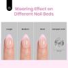 imageBeetles X Press Plus French Tips Press On Nails 16 Sizes 224 Pcs Pastel Short Almond Press On Nails Gel Nail Tips PreApplied Primer Base Coat Soak Off Uv Nail Extension Manicure Gift for WomenHS AlmondSpring French Tip 7 Colors