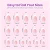 imageBeetles X Press Plus French Tips Press On Nails 16 Sizes 224 Pcs Pastel Short Almond Press On Nails Gel Nail Tips PreApplied Primer Base Coat Soak Off Uv Nail Extension Manicure Gift for WomenFS Almond DesignPink