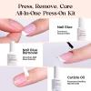 imageBeetles X Press Plus French Tips Press On Nails 16 Sizes 224 Pcs Pastel Short Almond Press On Nails Gel Nail Tips PreApplied Primer Base Coat Soak Off Uv Nail Extension Manicure Gift for WomenLS AlmondCocoa Mousse French Kit