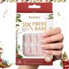 imageBeetles X Press Plus French Tips Press On Nails 16 Sizes 224 Pcs Pastel Short Almond Press On Nails Gel Nail Tips PreApplied Primer Base Coat Soak Off Uv Nail Extension Manicure Gift for WomenZShort AlmondChristmas Snow