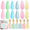 imageBeetles Yellow Gel Nail Polish Set  Sunny Pantry with Color Card 6Colors HEMA FREE Yellow Gel Nail Polish Set 15ML051FlOz Same Color Bottle LongLasting Soak Off UV Lamp Summer Spring Nails ArtDream Bloom