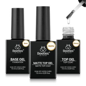 imageBeetles 9 In 1 Nail Glue Gel 2Pcs 20ml Large Size Set for Nail Tips amp Clear PressOn Nails SelfLeveling Extension Gel Designed for Frequent Use DIY amp Salon Ready UVLED Cured0  Clear 3 PCS