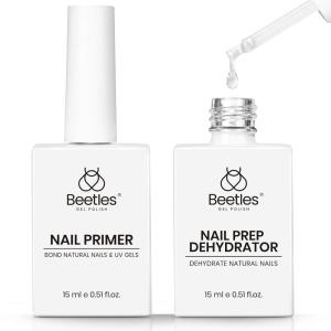 imageBeetles 9 In 1 Nail Glue Gel 2Pcs 20ml Large Size Set for Nail Tips amp Clear PressOn Nails SelfLeveling Extension Gel Designed for Frequent Use DIY amp Salon Ready UVLED Cured02Pcs Nail Dehydrator and Primer Set