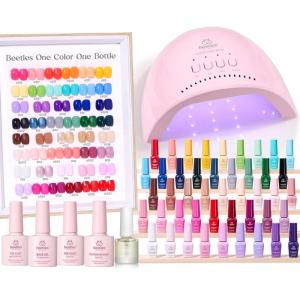 imageBeetles Gel Nail Polish Kit with U V Light and Nail Drill  55Pcs Gel Nails Kit 32 Color LuliCore Polka Set with Base Top Coat Professional Manicure Set Home Salon DIY Gifts for Women Teens GirlsEmotional Journey