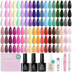 imageBeetles Gel Nail Polish Kit with U V Light and Nail Drill  55Pcs Gel Nails Kit 32 Color LuliCore Polka Set with Base Top Coat Professional Manicure Set Home Salon DIY Gifts for Women Teens Girls01Vivid Seasons