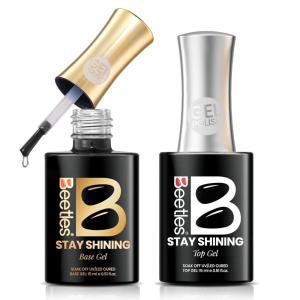 imageBeetles HEMA Free Builder Gel for Nails 3 Pcs Glitter Pink Builder Nail Gel with Gel Top and Base Coat Set for Gel Polish Long Lasting Strengthening Safe LowSensitivity Formula Nail Gifts for WomenStay Shining Gel Base and Top Coat