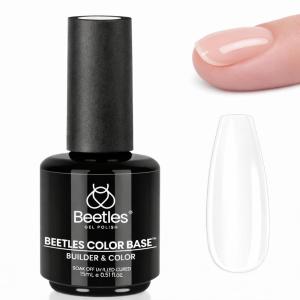 imageBeetles HEMAFREE amp TPO FREE Builder Nail GelPeach Skin 2 Colors Strengthening Nails Building Apex amp Extension Clear amp Jelly Nude Pink Builder Gels for Beginner DIY Salon at Home UV amp LED Lamp Need21Clear Rubber Base Coat