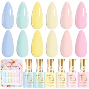 imageBeetles Yellow Gel Nail Polish Set  Sunny Pantry with Color Card 6Colors HEMA FREE Yellow Gel Nail Polish Set 15ML051FlOz Same Color Bottle LongLasting Soak Off UV Lamp Summer Spring Nails ArtCream Pastels