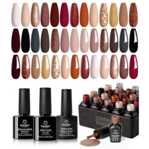 imagebeetles Gel Polish Set  EVeryday Muse Collection 20 Colors 15ML Pink Yellow Blue Spring Colors Gel Set with Base Top Coat Trendy Colors Uv LED Lamp Salon DIY at Home Nails Gifts for Women0020 Colors Verse of Roses