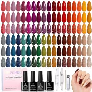imagebeetles Gel Polish Set  EVeryday Muse Collection 20 Colors 15ML Pink Yellow Blue Spring Colors Gel Set with Base Top Coat Trendy Colors Uv LED Lamp Salon DIY at Home Nails Gifts for WomenWaltz of Leaves