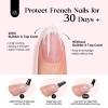 imageBeetles X Press French Tip Toenails  Charm French  Glossy Pink Short Square Press On Toe Nails  150 Pcs 15 Sizes Natural Salon Quality Gel Nail Tips For Women09S AlmondConfetti French