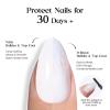 imageBeetles X Press French Tip Toenails  Charm French  Glossy Pink Short Square Press On Toe Nails  150 Pcs 15 Sizes Natural Salon Quality Gel Nail Tips For WomenEMedium Almond  Natural Milky White
