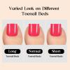 imageBeetles X Press French Tip Toenails  Charm French  Glossy Pink Short Square Press On Toe Nails  150 Pcs 15 Sizes Natural Salon Quality Gel Nail Tips For Women03S Square ToenailsCherry Rouge