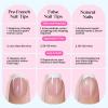 imageBeetles X Press French Tip Toenails  Charm French  Glossy Pink Short Square Press On Toe Nails  150 Pcs 15 Sizes Natural Salon Quality Gel Nail Tips For Women08M AlmondSummer Fruity Soda French