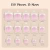 imageBeetles X Press French Tip Toenails  Charm French  Glossy Pink Short Square Press On Toe Nails  150 Pcs 15 Sizes Natural Salon Quality Gel Nail Tips For Women04S Square ToenailsCharm French