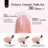 imageBeetles X Press French Tip Toenails  Charm French  Glossy Pink Short Square Press On Toe Nails  150 Pcs 15 Sizes Natural Salon Quality Gel Nail Tips For Women09S SquavalChroma French
