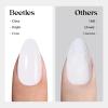 imageBeetles X Press French Tip Toenails  Charm French  Glossy Pink Short Square Press On Toe Nails  150 Pcs 15 Sizes Natural Salon Quality Gel Nail Tips For WomenCShort Squoval  Natural Milky White
