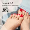 imageBeetles X Press French Tip Toenails  Charm French  Glossy Pink Short Square Press On Toe Nails  150 Pcs 15 Sizes Natural Salon Quality Gel Nail Tips For Women03S Square ToenailsCherry Rouge