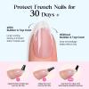 imageBeetles X Press French Tip Toenails  Charm French  Glossy Pink Short Square Press On Toe Nails  150 Pcs 15 Sizes Natural Salon Quality Gel Nail Tips For Women08S SquareSummer Fruity Cake French
