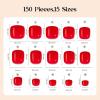 imageBeetles X Press French Tip Toenails  Charm French  Glossy Pink Short Square Press On Toe Nails  150 Pcs 15 Sizes Natural Salon Quality Gel Nail Tips For Women03S Square ToenailsCherry Rouge