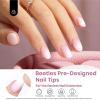 imageBeetles Yellow French Tips Press On Nails 160 Pcs Pastel Spring Press On Nails Short Almond Yellow Fake Nail Tips Soft Nail Gel False Nails Art DIY For Women3Short AlmondIvory Fade