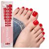 03-S Square Toenails-Cherry Rouge