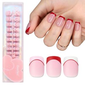 imageBeetles Yellow French Tips Press On Nails 160 Pcs Pastel Spring Press On Nails Short Almond Yellow Fake Nail Tips Soft Nail Gel False Nails Art DIY For Women5S SquareHeart Whisper