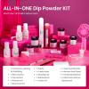 imageBeetles Nail Dip Powder Kit for Building An Apex Clear Dipping Powder with 2 in 1 Base Top Coat Activator Dip System Nail Extension Nail French Manicure Dip Manis Nail Art Kit for Nail StarterClear Pink