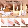 imageBeetles Nail Dip Powder Kit for Building An Apex Clear Dipping Powder with 2 in 1 Base Top Coat Activator Dip System Nail Extension Nail French Manicure Dip Manis Nail Art Kit for Nail StarterEspresso Glow