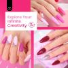 imageBeetles Nail Dip Powder Kit for Building An Apex Clear Dipping Powder with 2 in 1 Base Top Coat Activator Dip System Nail Extension Nail French Manicure Dip Manis Nail Art Kit for Nail StarterClear Pink