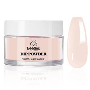 imageBeetles Nail Dip Powder Nude Color 201Oz57g Basic Natural Pastel Dipping Powder Crystal French Nail Art Starter Summer Manicure Salon DIY at Home LongLasting No Lamp Needed Oat Milk57g Oat Milk