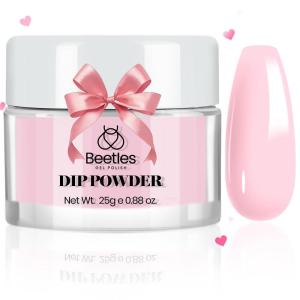 imageBeetles Nail Dip Powder Nude Color 201Oz57g Basic Natural Pastel Dipping Powder Crystal French Nail Art Starter Summer Manicure Salon DIY at Home LongLasting No Lamp Needed Oat MilkClassic Elegance