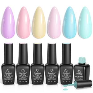 imageBeetles Cat Eye Gel Nail Polish Set 6 Colors Brown Purple Glitter Nude Sparkle Stunning Champagne Burgundy Gold lavender Magnetic Effect Nail U v Gel Polish Art Design Gifts for WomenPastel Gel Color