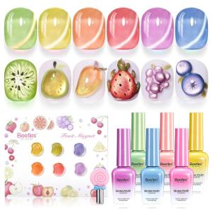 imageBeetles Neon Gel Nail Polish  Beetles Summer Voyage Sunstripe Summer Nails 6 Colors Summer Gel Nail Polish Set Soak Off UV LED Neon Nails LongLasting Manicure Salon DIY for Holiday000Fruit Magnet