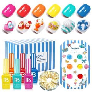 imageBeetles Neon Gel Nail Polish  Beetles Summer Voyage Sunstripe Summer Nails 6 Colors Summer Gel Nail Polish Set Soak Off UV LED Neon Nails LongLasting Manicure Salon DIY for Holiday0Sunstripe