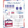 imageBeetles 4th of July Nails Gel Nail Polish Kit with U V Light 6 Colors Red White Blue Independence Day Nail Gift Set HEMAFree TPOFree Gel Polish Base Top Coat Stickers Nail Art Tools DIY for Women4th of July
